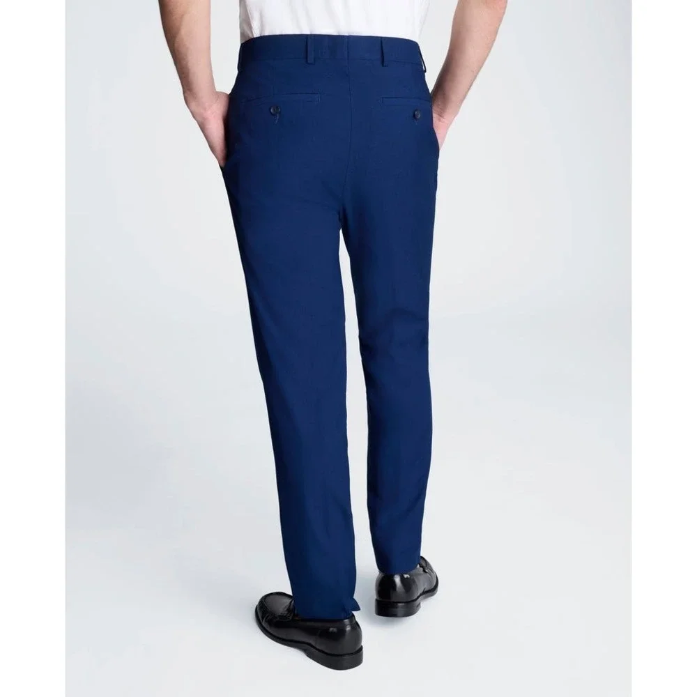 Kenneth Cole Reaction Mens Stretch Suit Separate Pants 36W 30L Blue